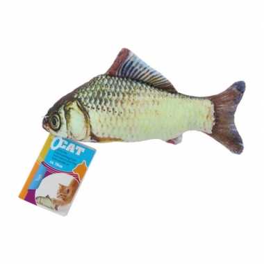 Groothandel 1x vissenknuffels voor katten/poezen met kattenkruid 19 cm karper speelgoed kopen