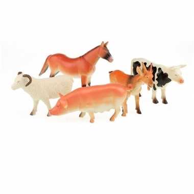 Groothandel 5x plastic boerderijdieren figuren speelgoed kopen