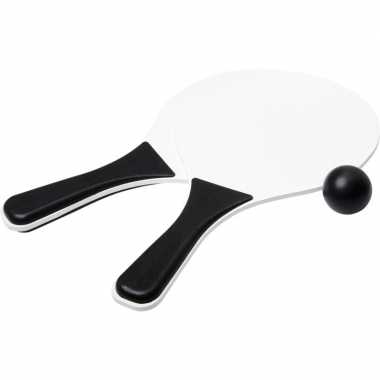 Groothandel actief speelgoed tennis/beachball setje zwart/wit kopen