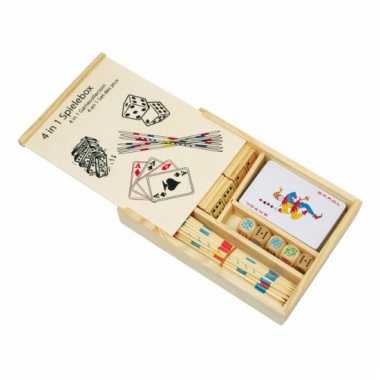 Groothandel houten spelletjesdoos 4 in 1 speelgoed kopen