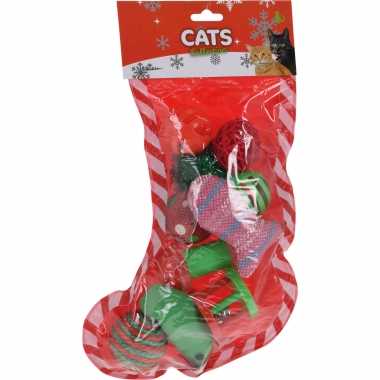 Groothandel kerstsok cadeau met speelgoed voor katten/poezen kopen