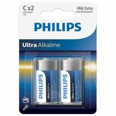 Groothandel phillips long life batterijen r14 1,5 volt 2 stuks speelg
