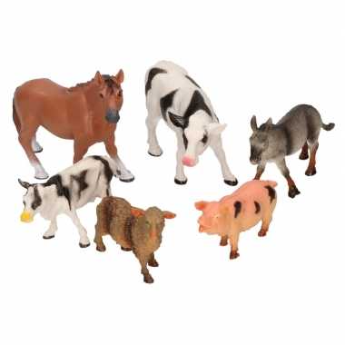 Groothandel plastic boerderij dieren 6 stuks speelgoed kopen