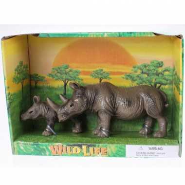 Groothandel plastic neushoorn met kalf speelgoed voor kinderen kopen