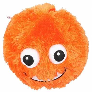 Groothandel pluche bal oranje met gezicht 23 cm speelgoed kopen