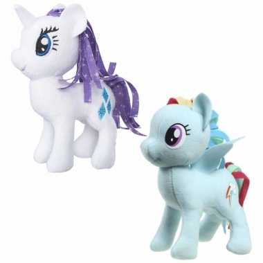 Groothandel set van 2x pluche my little pony speelgoed knuffels rarity en rainbow dash 13 cm kopen
