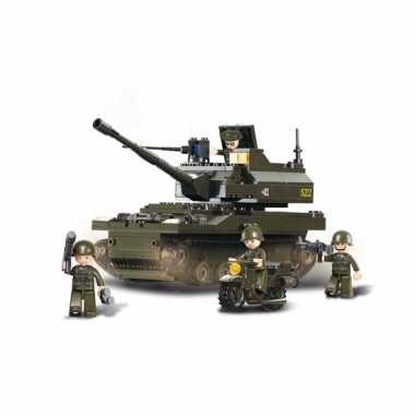 Groothandel sluban leger speelgoed tank 32 cm bouwsteentjes kopen