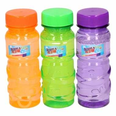 Groothandel speelgoed gekleurde bellenblaas flesjes 6 stuks x 115ml kopen