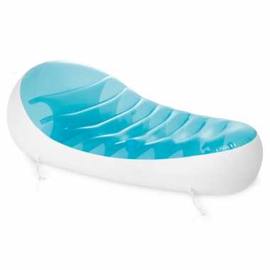 Groothandel wit/blauwe loungestoel waterspeelgoed 193 cm voor volwassenen kopen