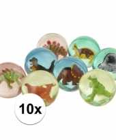 Groothandel 10x stuiterbal met dinosaurus speelgoed