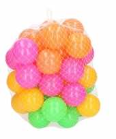 Groothandel 120x ballenbakballen neon kleuren 6 cm speelgoed