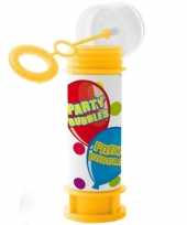 Groothandel 18x kinder bellenblaas party bubbles 60 ml gekleurd flesje speelgoed