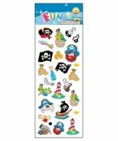 Groothandel 1x piraten stickervel met 24 stickers speelgoed
