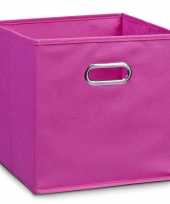 Groothandel 1x roze opbergmandjes kinderkamer 28 x 28 cm speelgoed