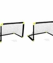 Groothandel 2x inklapbare voetbaldoelen van 99 cm speelgoed