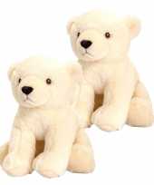 Groothandel 2x stuks kinder knuffels ijsbeer van 25 cm speelgoed