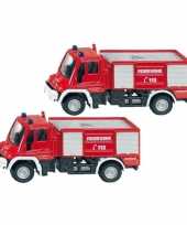 Groothandel 2x stuks siku speelgoed brandweerwagen unimog