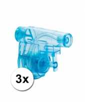 Groothandel 3 goedkope kleine waterpistolen blauw 5 cm speelgoed