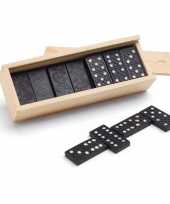 Groothandel 3x speelgoed domino spellen in houten kistje