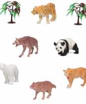 Groothandel 6x plastic safaridieren speelgoed figuren voor kinderen 10207294