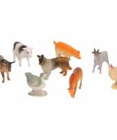Groothandel 8x plastic boerderijdieren figuren speelgoed