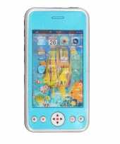 Groothandel blauwe speelgoed smartphone mobiele telefoon met licht en geluid 11 cm
