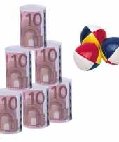 Groothandel blikken gooien 10 euro geld biljet blik 13 cm speelset 9 delig kermis speelgoed