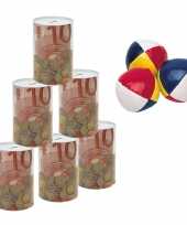 Groothandel blikken gooien 10 euro geld biljet blik 23 cm speelset 9 delig kermis speelgoed