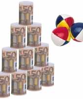 Groothandel blikken gooien 50 euro geld biljet blik 11 cm speelset 13 delig kermis speelgoed