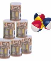 Groothandel blikken gooien 50 euro geld biljet blik 11 cm speelset 9 delig kermis speelgoed