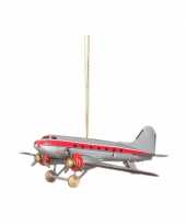 Groothandel blikken speelgoed decoratie vliegtuigje 9 cm