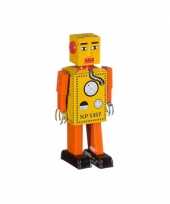 Groothandel blikken speelgoed robot geel 24 cm