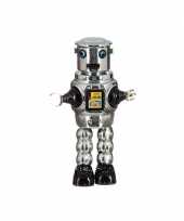 Groothandel blikken speelgoed robot grijs 22 cm