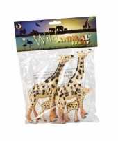 Groothandel familieset speelgoed giraffes 4st rubber