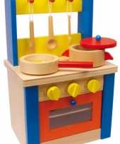 Groothandel houten keukentje voor kinderen 19 x 24 x 38 cm speelgoed