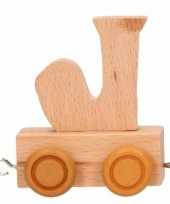 Groothandel houten letter treintje j speelgoed