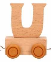 Groothandel houten letter treintje u speelgoed
