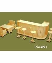 Groothandel houten poppenhuis meubels bar speelgoed