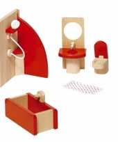Groothandel luxe houten poppenhuismeubeltjes badkamer speelgoed