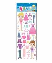 Groothandel meisjes stickervel dress up doll speelgoed