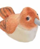 Groothandel nachtegaal vogeltje met geluid van pluche 13 cm speelgoed