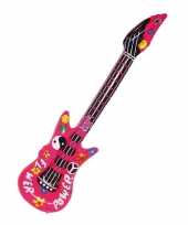 Groothandel opvallende flower power gitaar 105 cm speelgoed