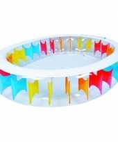 Groothandel ovalen zwembad regenboogkleuren 250 cm speelgoed