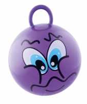 Groothandel paarse skippybal met grappig gezicht 45cm speelgoed