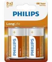 Groothandel phillips long life batterijen r20 1 5 volt 2 stuks speelgoed