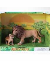Groothandel plastic leeuw met welp speelgoed voor kinderen