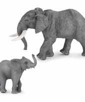 Groothandel plastic speelgoed figuren setje olifanten familie van moeder en kind