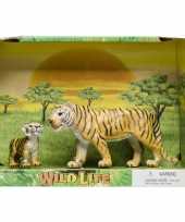 Groothandel plastic tijger met welp speelgoed voor kinderen