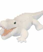Groothandel pluche knuffel knuffeldier krokodil wit 38 cm speelgoed