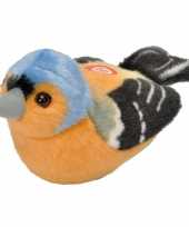 Groothandel pluche vink vogeltje dierenknuffel 13 cm speelgoed